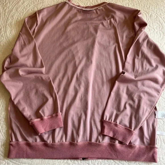 Crushed Velvet Bomber Jacket Women's Large Pink Front Zipper Light Top Y2K Glam - Picture 13 of 16